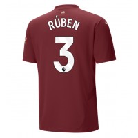 Fotbalové Dres Manchester City Ruben Dias #3 Alternativní 2024-25 Krátký Rukáv